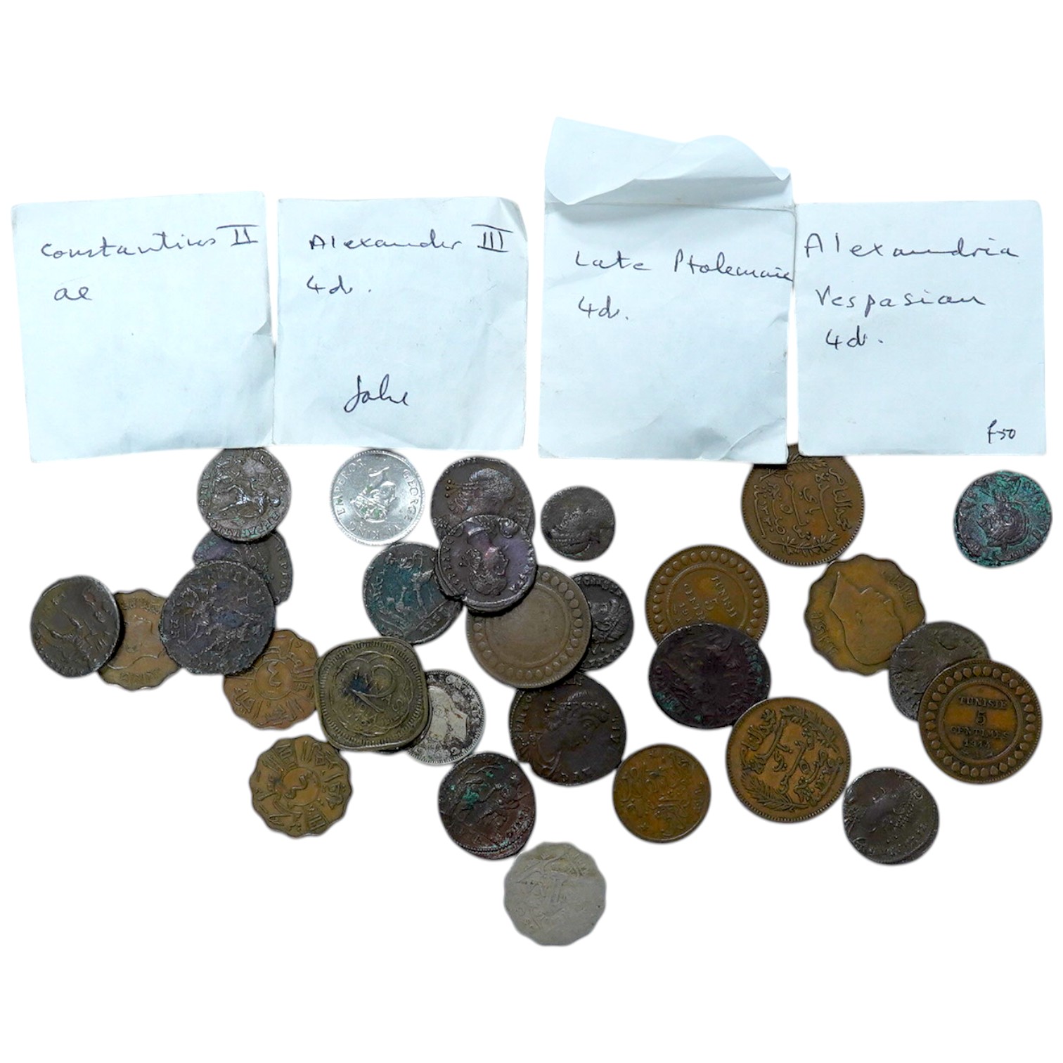 A small group of Roman AE sestertius and other coins